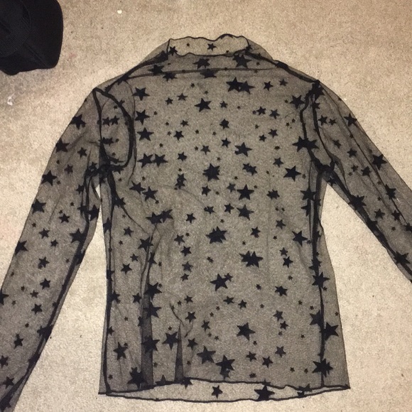 cute see through star embroidered top - Picture 1 of 1